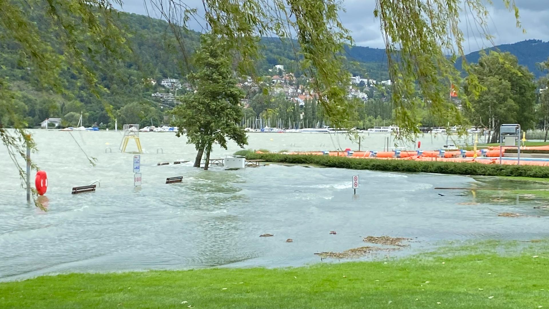 Hochwasser am Bielersee vom 14.07.2021